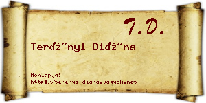 Terényi Diána névjegykártya