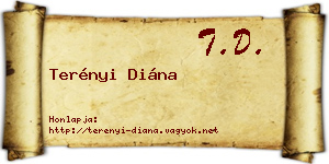 Terényi Diána névjegykártya